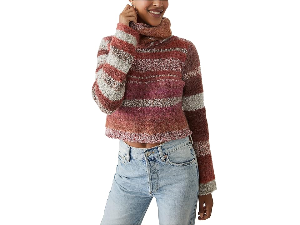 Free People My Girl Turtleneck (Sunburst Combo) Women's Clothing INTERNATIONAL SHIPPING
