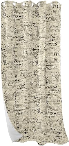 Miniatura 7 de Handwritten Text Blackout Curtain 84 inches Length Black Out Window Cover for Bedroom Living Room Blackout Blinds Closet Curtains Decor Cortinas