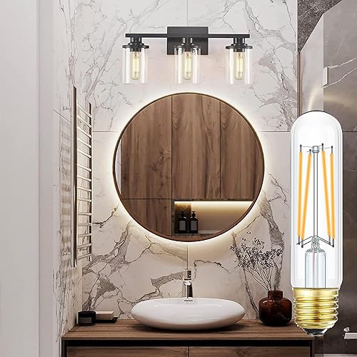 Miniatura 6 de Leools - Bombilla Edison E26 atenuable de 8 W, igual a 60 W, CA 120 V, blanco suave, 3000 K, bombillas Edison, 75 W, 800 lúmenes, bombilla LED