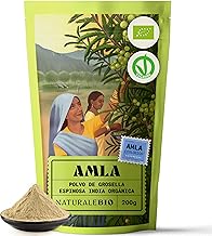 NaturaleBio Amla Powder 200g Superfood for Hair and Skin Health and Wellness. Antioxidant and source of vitamin C. Strengthens immunity, detoxifies and contributes to digestion.
