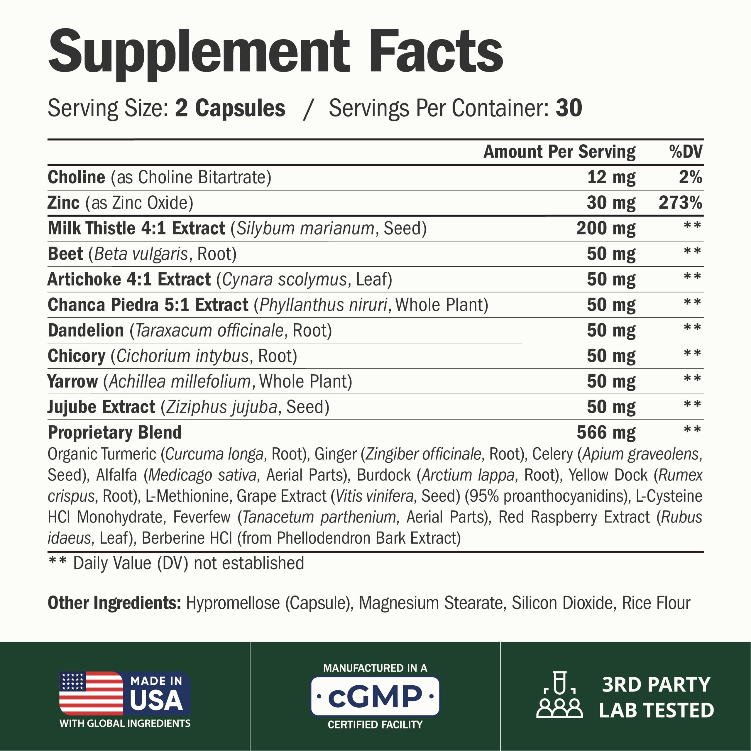 Liver Support – Liver Cleanse Detox & Repair Milk Thistle Supplement – 60ct — Amazon image 2