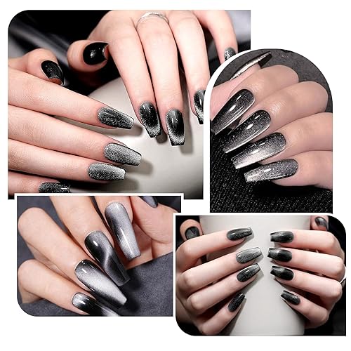 Miniatura 6 de Vnjaoi Herramienta de imán de uñas 5 en 1, bolígrafos magnéticos de uñas mejorados con funda protectora de silicona, barra magnética multifunción 3D