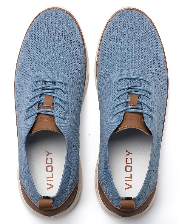VILOCY Men's Casual Dress Sneakers Tennis Walking Shoes Light Blue,EU42.5 by VILOCY - Used condition - Image 7