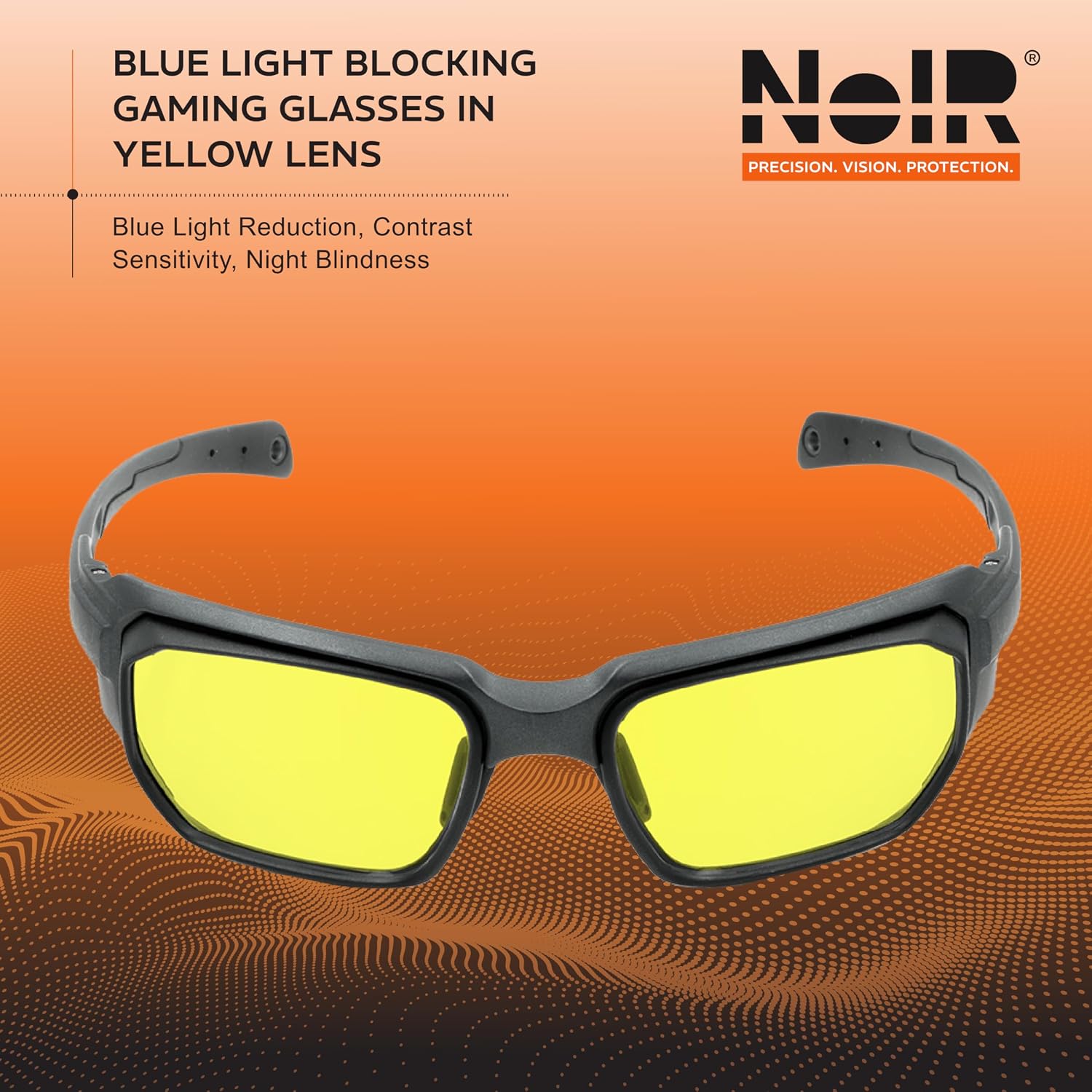 NoIR Blue Light Blocking Gaming Glasses, Full UV Protection, Anti Eyestrain & UV Glare Protection for Gaming & Screen Use