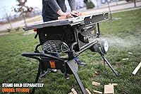 Vista 4 de WEN TT1015 15-Amp 2 HP 10-Inch Industrial Benchtop Jobsite Table Saw , Black