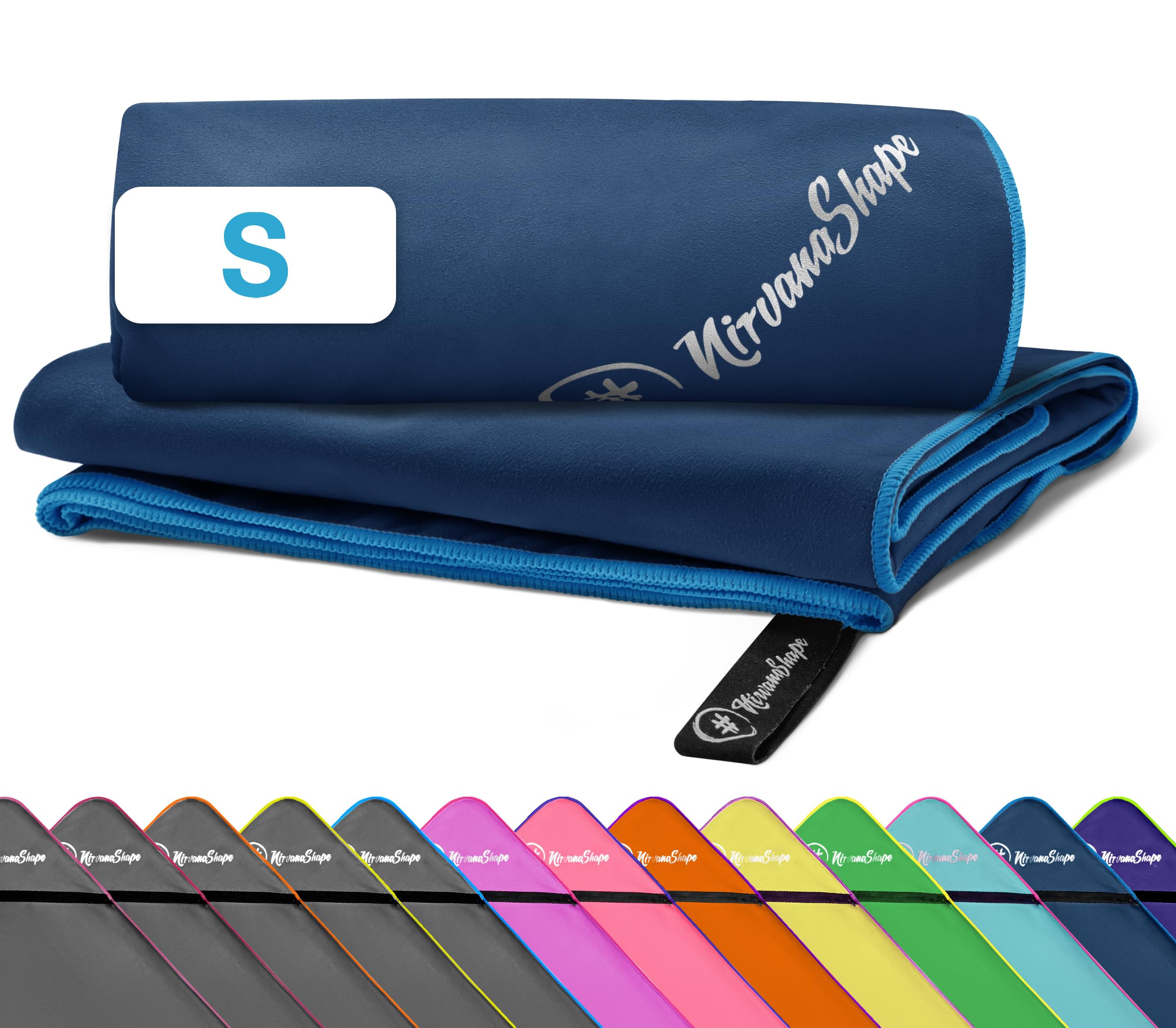 NirvanaShape Toalla de Microfibra 60 x 40 cm, Toalla de Viaje Ligera y compacta - Toalla de Microfibra para Viajes, Vacaciones, Fitness - sin Bolsillo en la Esquina ni Bolsa de Embalaje — view 43