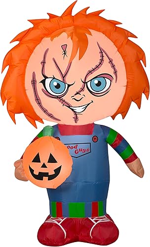 Gemmy Halloween Airblown estilizado Chucky Universal, naranja