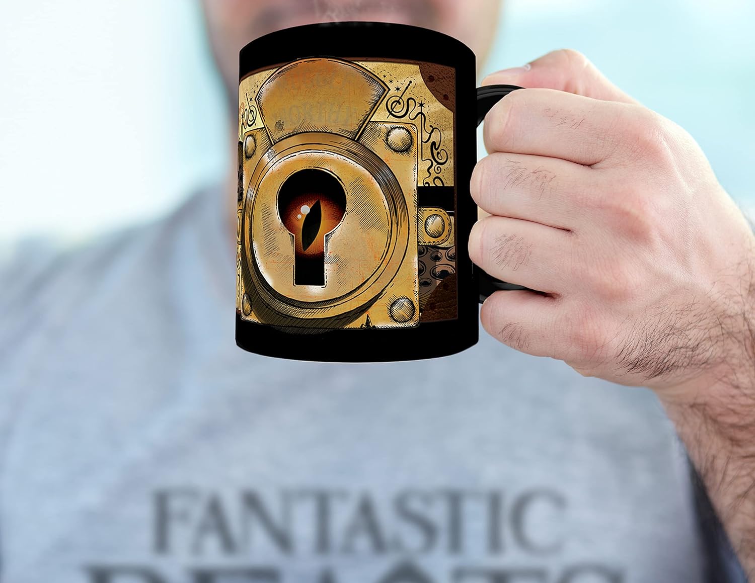 Morphing Mugs Wizarding World Harry Potter & Fantastic Beasts Drinkware Set - Marauder's Map – Two 16 oz Ceramic Heat Sensitive Clue Mugs – Full image revealed when HOT liquid is added - Image 5