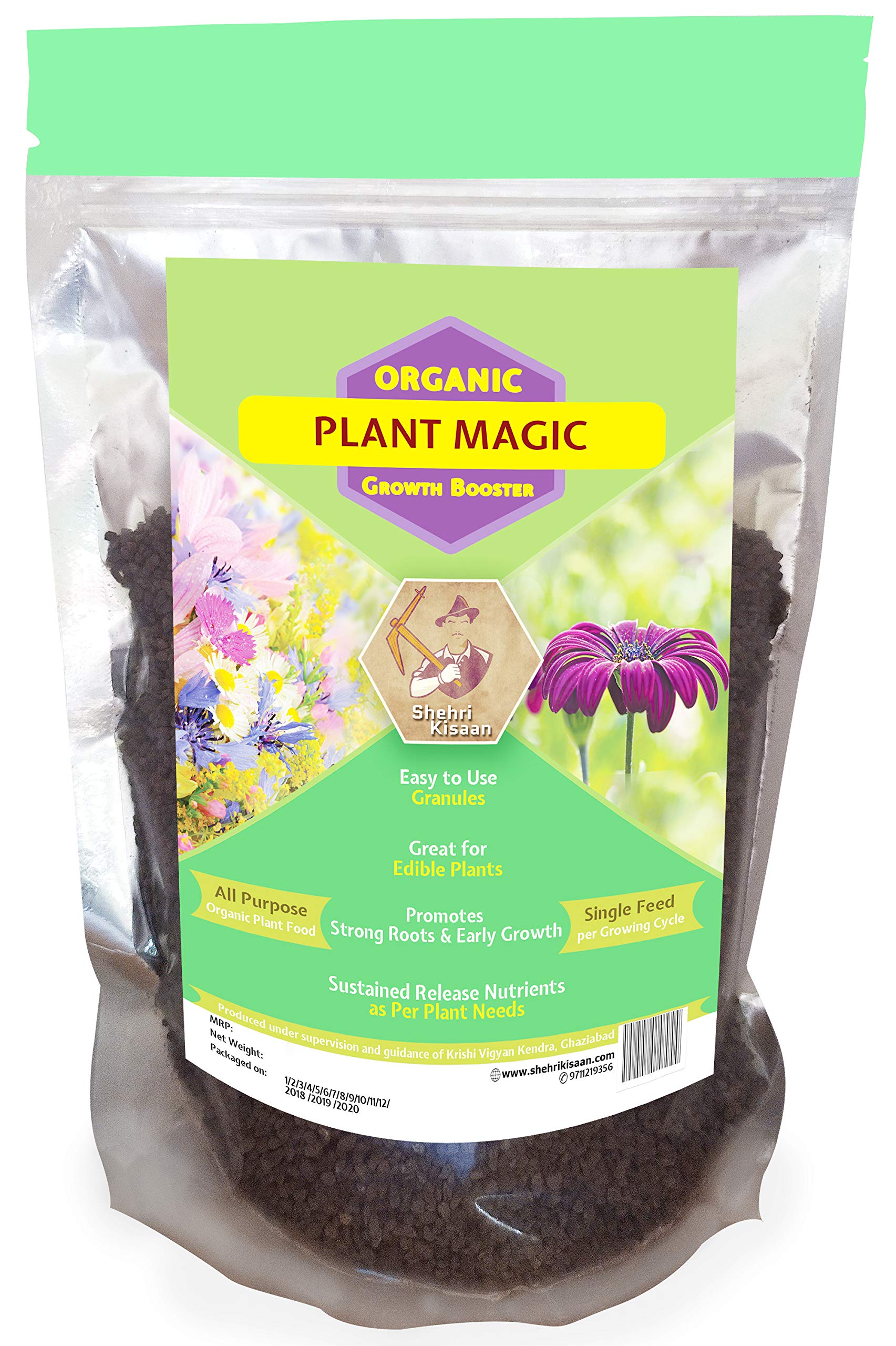 SHEHRI KISAAN® Plant Magic - Smart Release Organic Growth Booster-250 gr | Organic NPK & DAP Substitute | Slow Release Fertilizer Granules for Plants | For Flowering, Fruiting Crop and Vegetable Yield (B07GQ27ZRR) Amazon Price History, Amazon Price Tracker