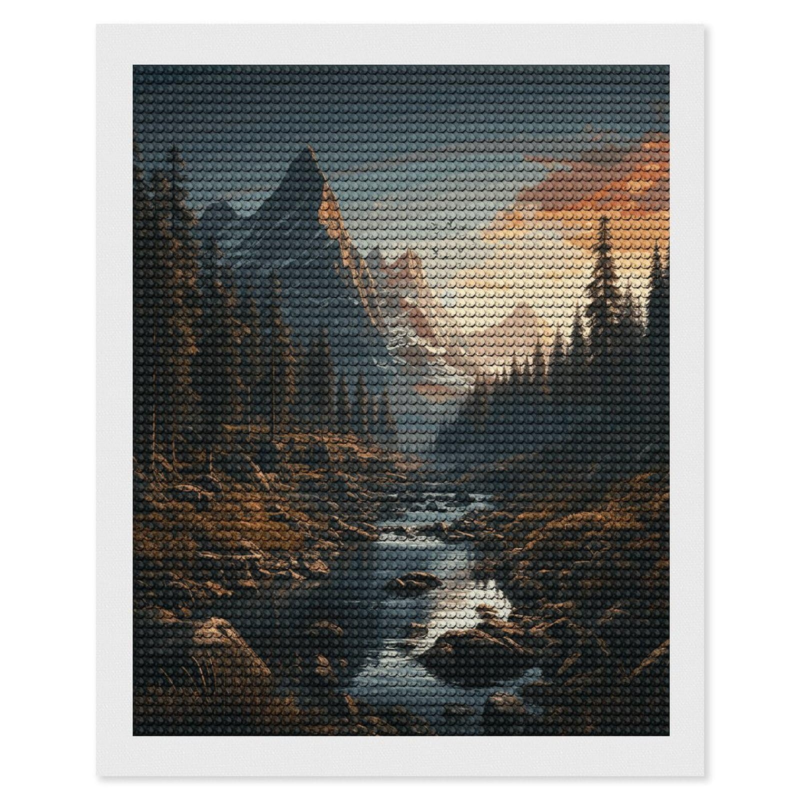 FekiLoot Diamond Art Kits for Adults, DIY 5D Wilderness Diamond Painting Kits for Beginners, Full Round Drill Diamond Dots Painting Gem Art Crafts for Home Wall Decor & Gift 16"x20"