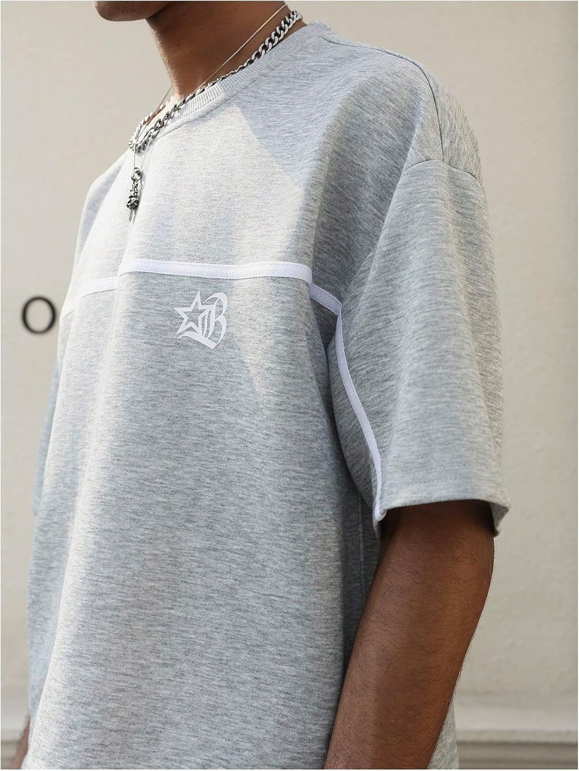 VIPWOLF Men's Track Suits 2 Piece Set Casual Outfits Short Sleeve Baggy Tshirts and Double Waist Sweat Shorts Activewear
