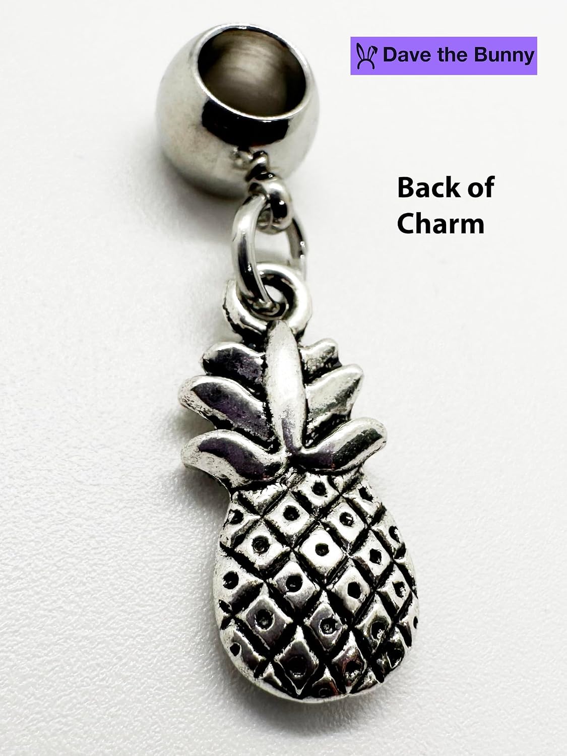 Dave The Bunny Pineapple Necklace - Stainless Steel Snake Chain Fruit Necklace with Metal Alloy Charm - Elegant Pineapple Decor and Party Decorations for a Stylish Look