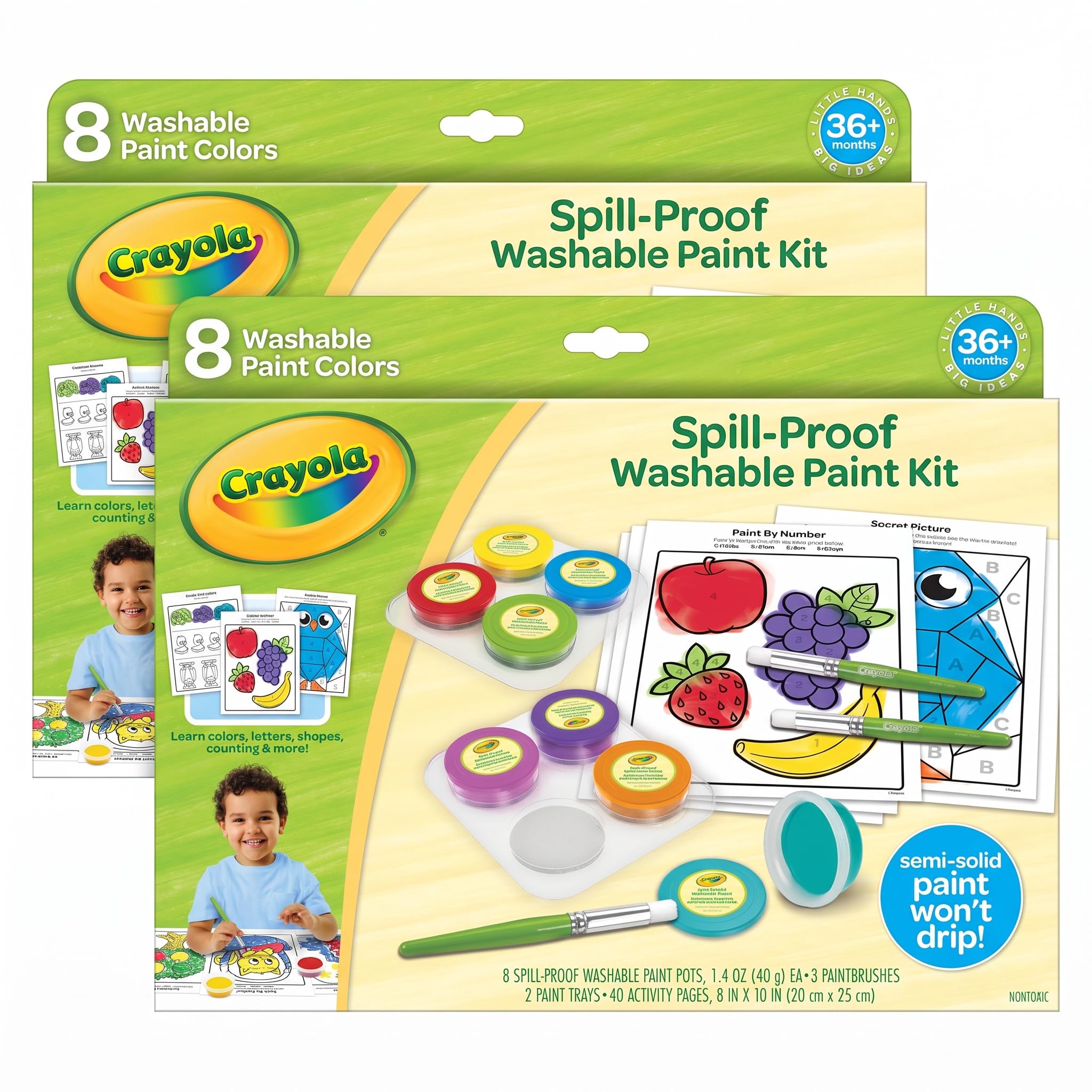 Crayola Mess-Free Finger Painting Station - Toddler Fun -10