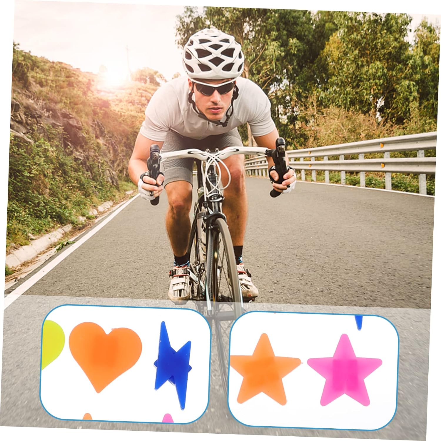 Spoke Beads Plastic Clip Decor for Bicycle Spokes, 2 Bags 72 Pcs image 2