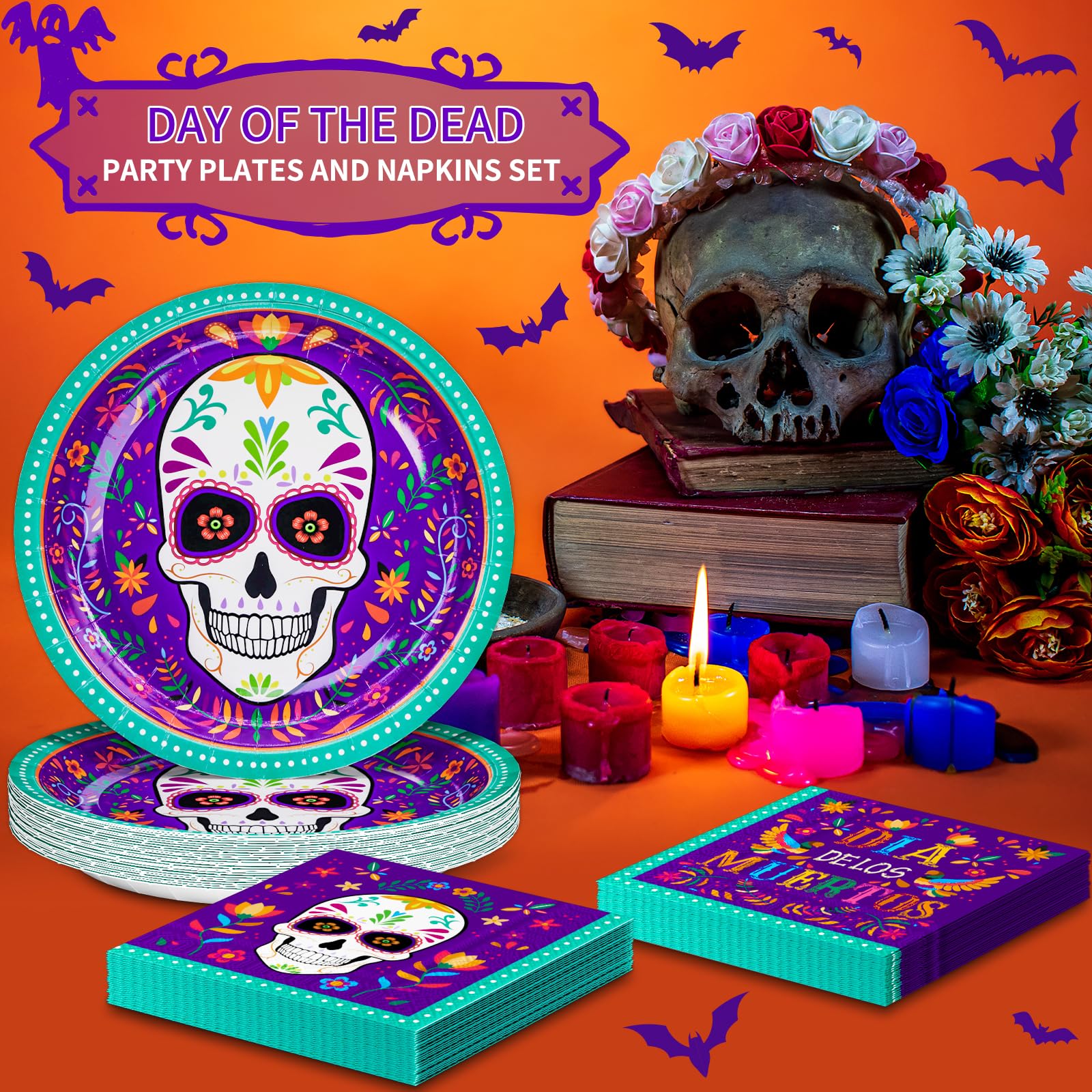Snapklik.com : Day Of The Dead Plates And Napkins Party Supplies, Dia ...