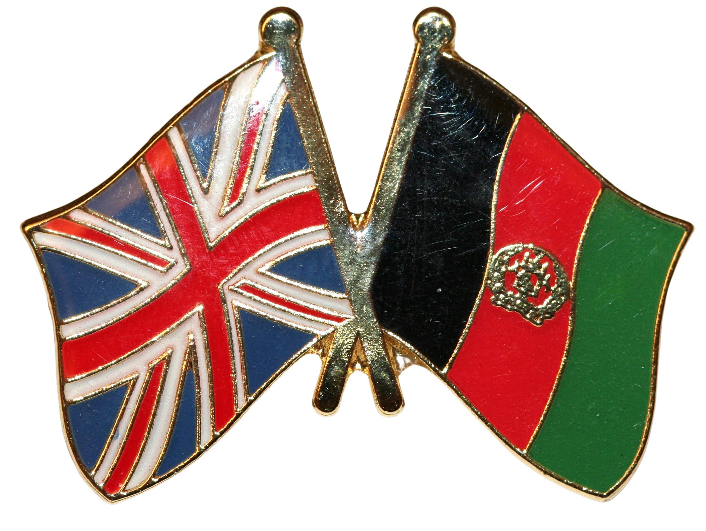 UK & Afghanistan Friendship Flag Pin Badge