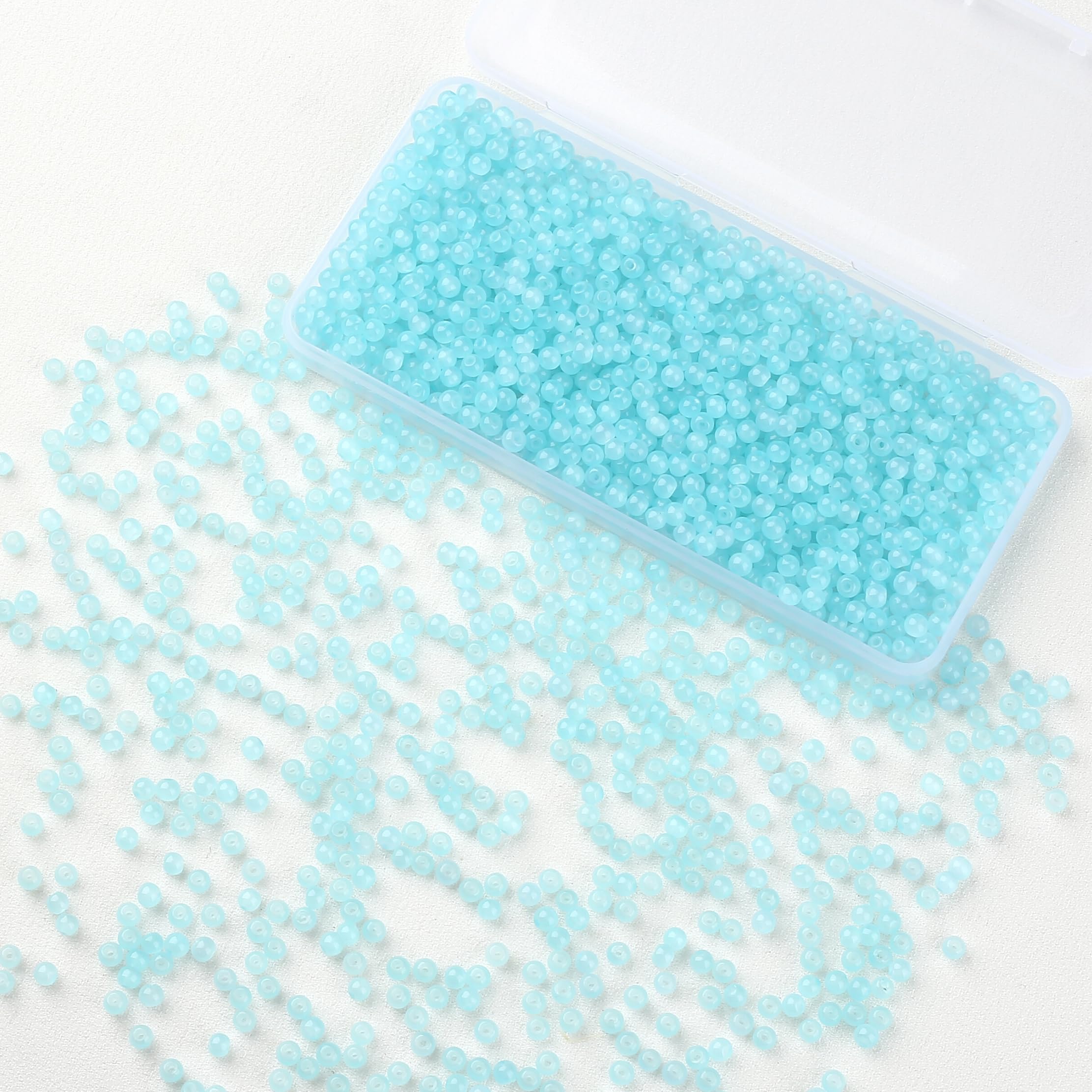 500 Glass Beads for Bracelets - Crafting Supplies -19