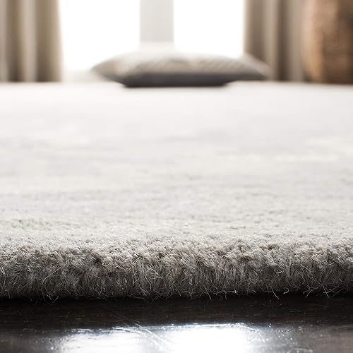 Miniatura 3 de SAFAVIEH Jardin Collection - Alfombra de área de 5 x 8 pies, gris y gris oscuro, lana floral hecha a mano, ideal para zonas de alto tráfico en sala