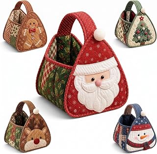 Christmas Quilted Basket DIY Fabric Sewing Craft Kit (Santa Claus)