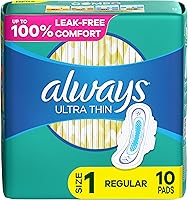 Vista 1 de Always Almohadillas ultrafinas tamaño 1 de absorción regular sin perfume con alas, 10 unidades, el embalaje puede variar