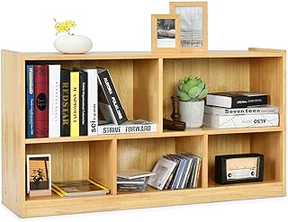 5 Cube Kids Toys Storage Cabinet 2 Tiers Bookcase Storage Compartments Ample Storage Space for Storing Toys Clothes Books Blankets Ornaments Suitable for School Classroom Kindergarten Home Playroom