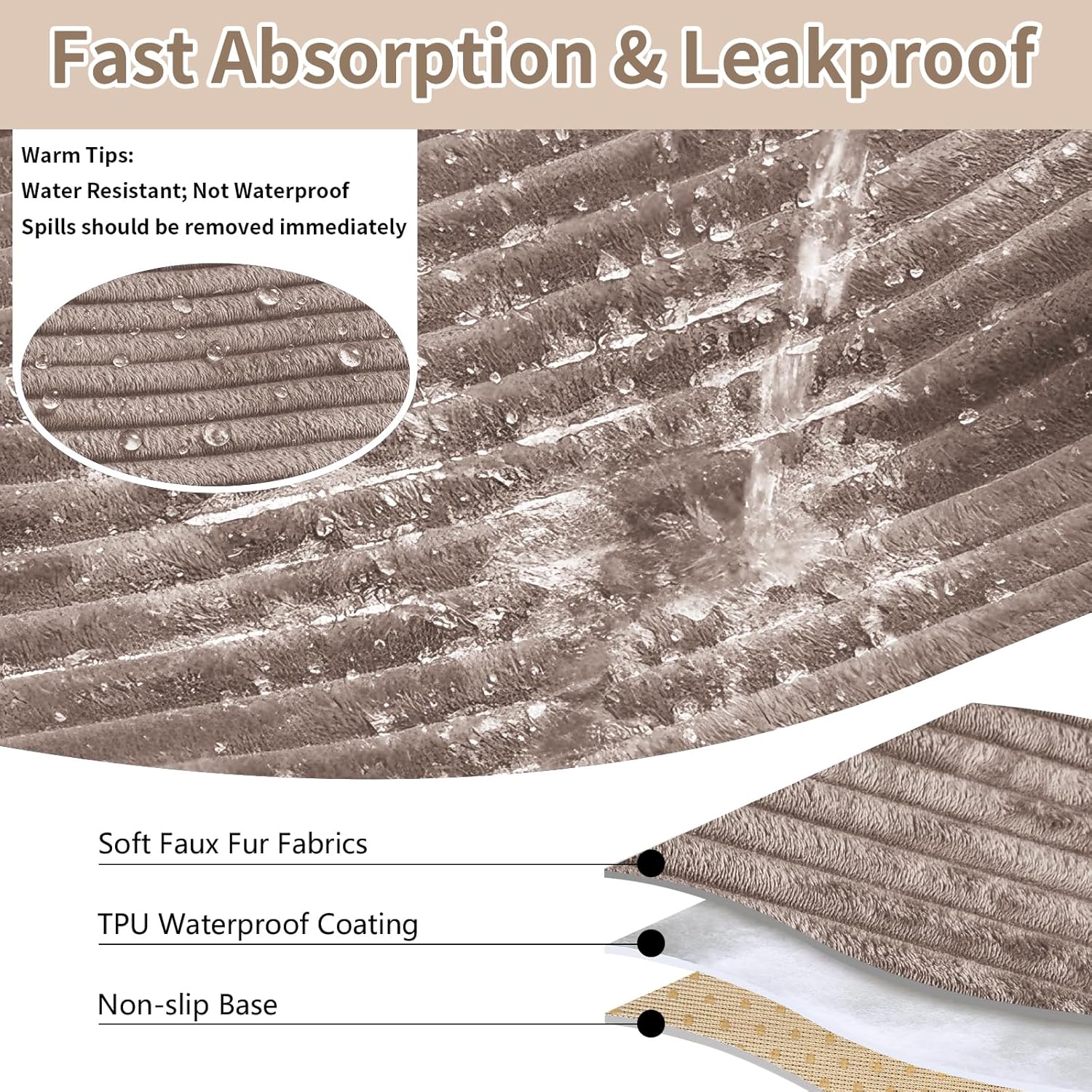 100% Waterproof Couch Covers for Dogs, 35"×70" Washable Couch Cover, Non Slip Sectional Couch Covers for 3 Cushion Sofa Cover Pet Friendly, Cat and Dog Couch Bed Cover- Coffee