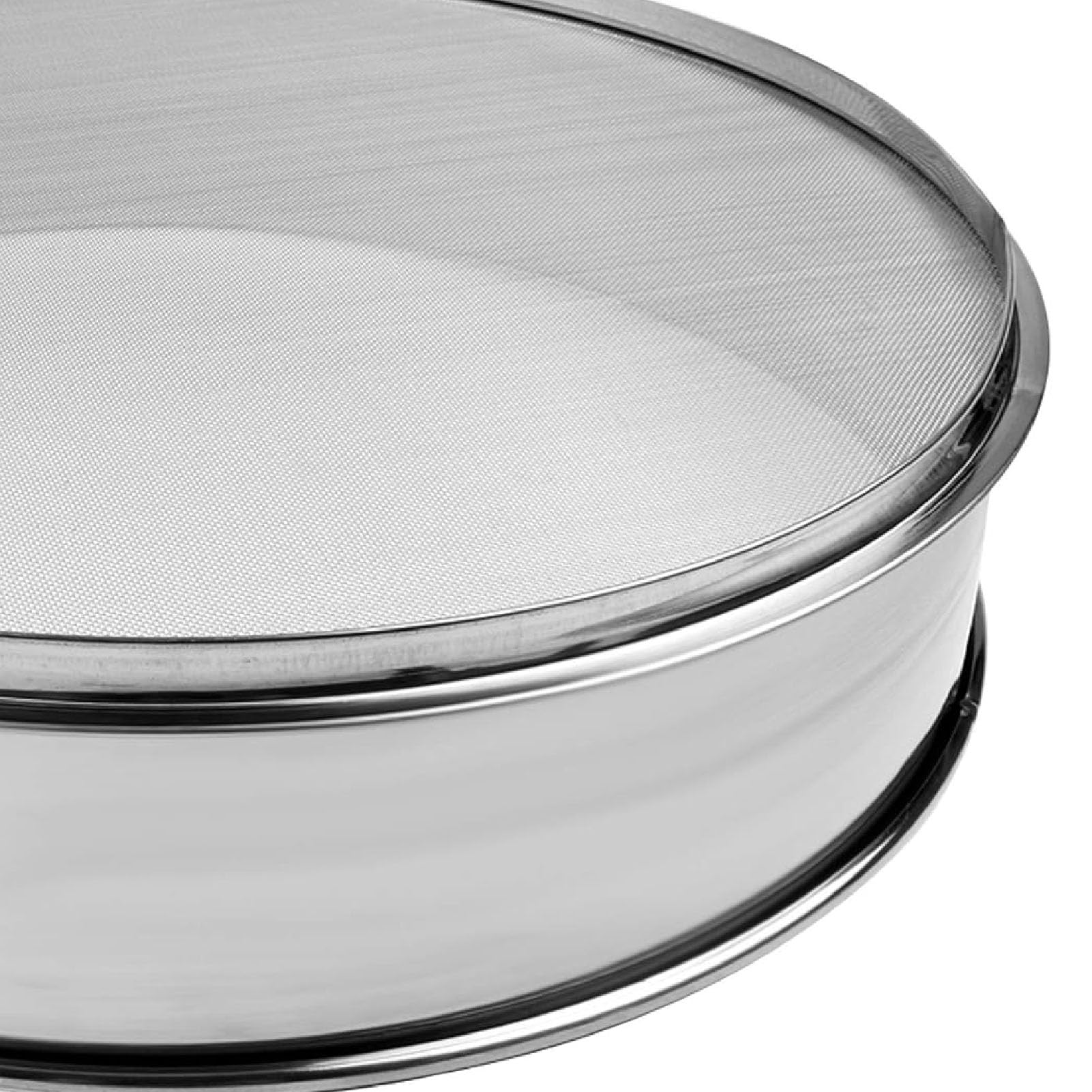 Genérico Tamiz de Malla Fina,Filtro de Cocina,Filtro de Polen,Tamices de Miel,Filtro de Malla de Acero Inoxidable, Filtro de residuos de Aceite,Filtro Redondo de Leche de Soja (Plata)