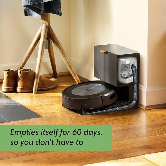 iRobot Roomba j6+ Self-Emptying Robot Vacuum Identifies and Avoids Pet Waste & Cords, Empties Itself for Up to 60 Days, Smart Mapping, Compatible with Alexa, Ideal for Pet Hair