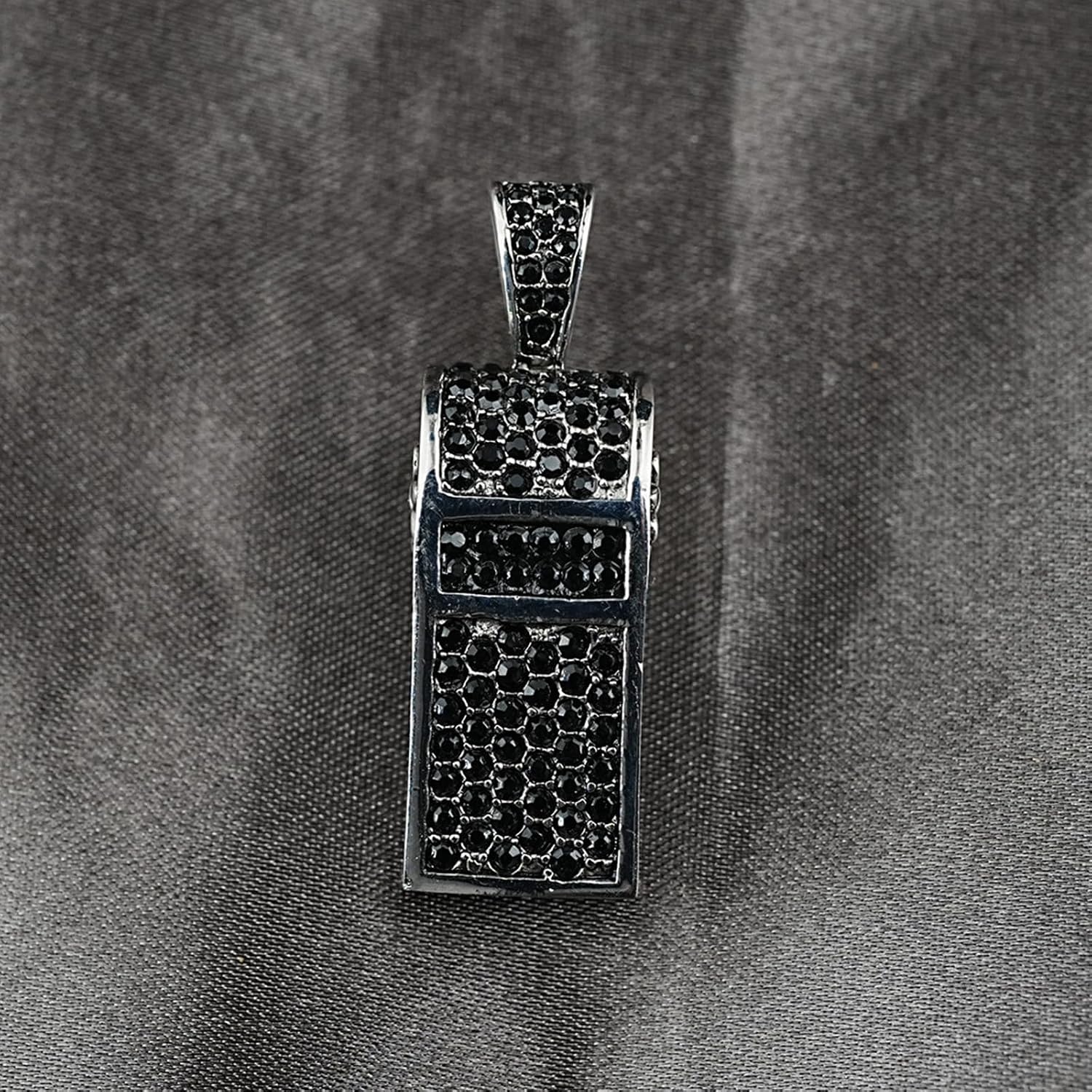 Functional Whistles Necklace with Crystals | Rhinestones Titaniumed Steel Chain Coaches Referee Teacher Gifts Set
