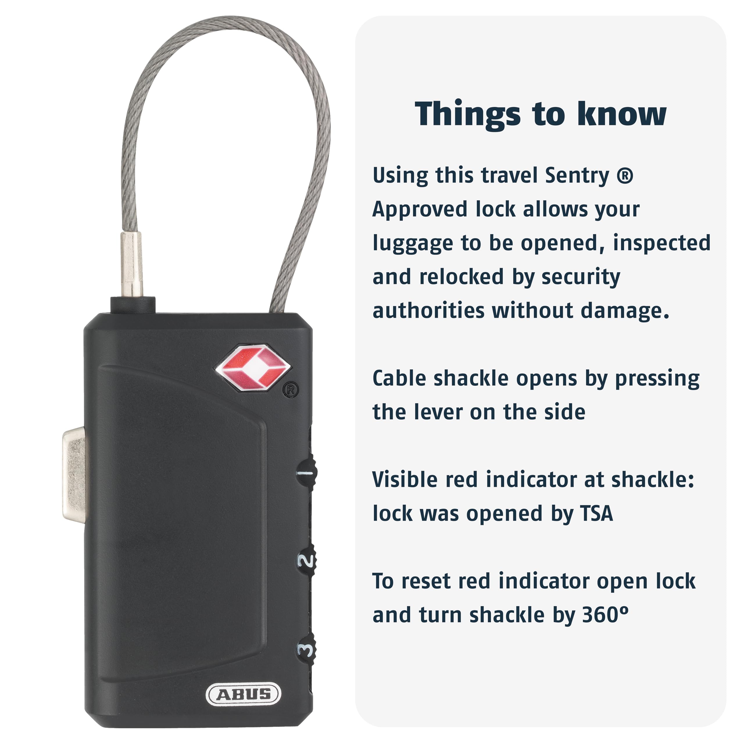 ABUS Câble-antivol certifié TSA 148/30, 53094