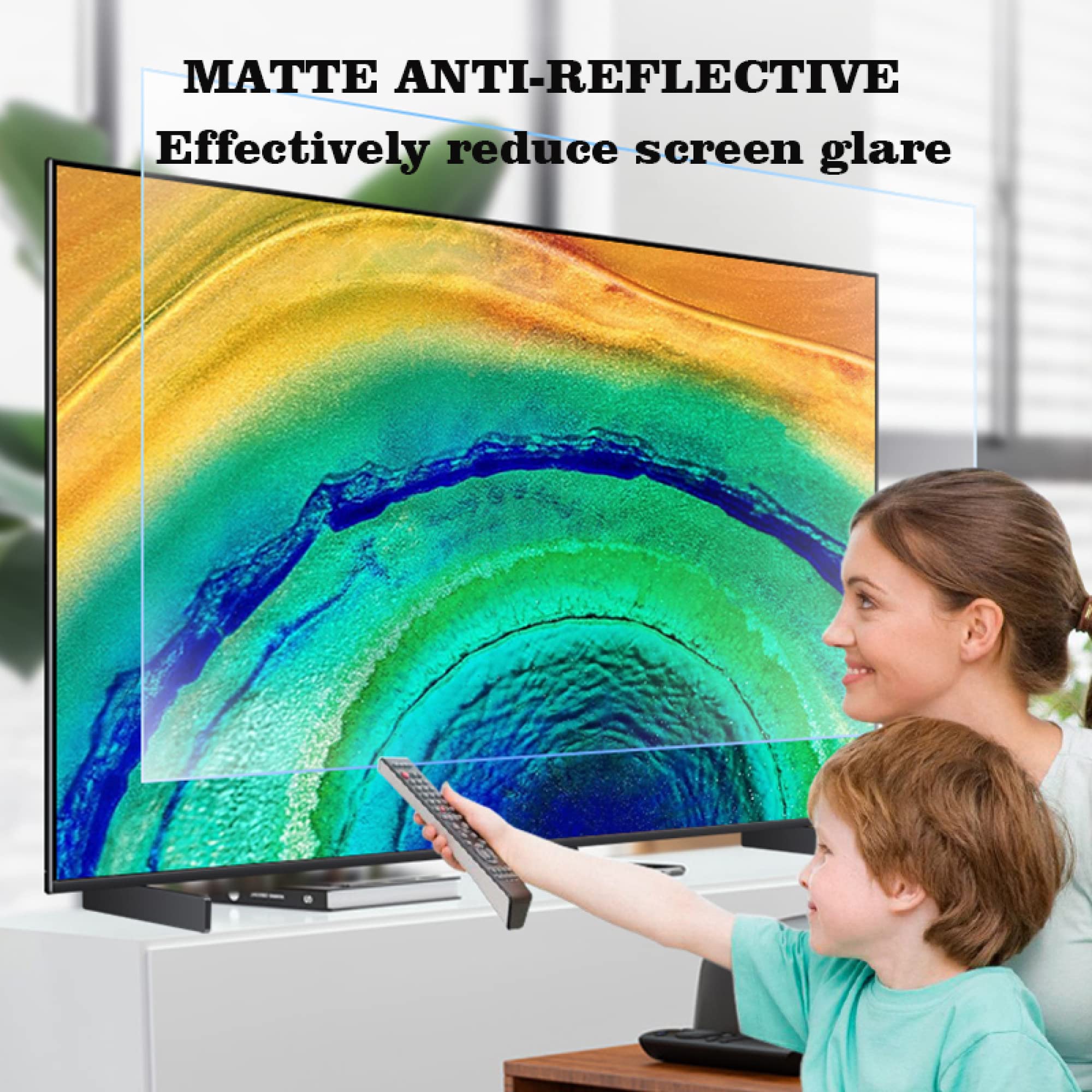 Pellicola Protettiva Per TV Anti-Luce Blu 4K | Filtro Schermo Opaco Anti-Riflesso E Anti-Graffio | Protezione Occhi Da Radiazioni E UV