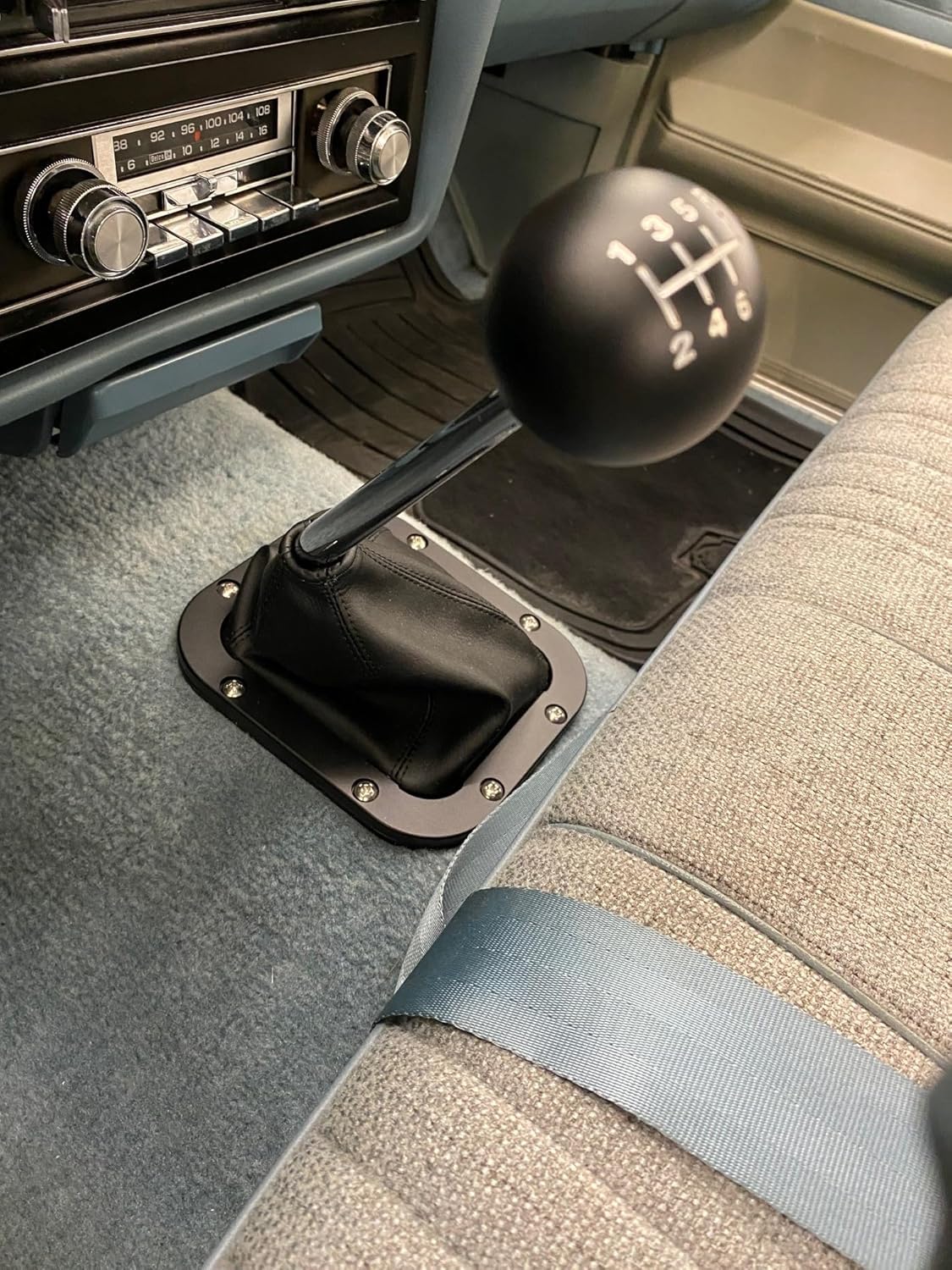 Hurst 115500HST Shifter Boot and Bezel - Rectangular - Black Finish