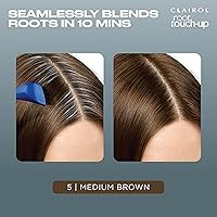 Vista 4 de Clairol Root Touch-Up de Nice'n Easy - Tinte permanente de cabello para retoque de raíces, color 5 - castaño medio, (Paquete de 1)