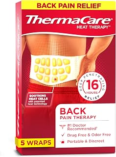 ThermaCare Advanced Back & Hip HeatWraps: 16-Hour Drug-Free Relief for Lower Back Pain, Herniated Discs, Muscle Soreness - L/XL Pack of 5