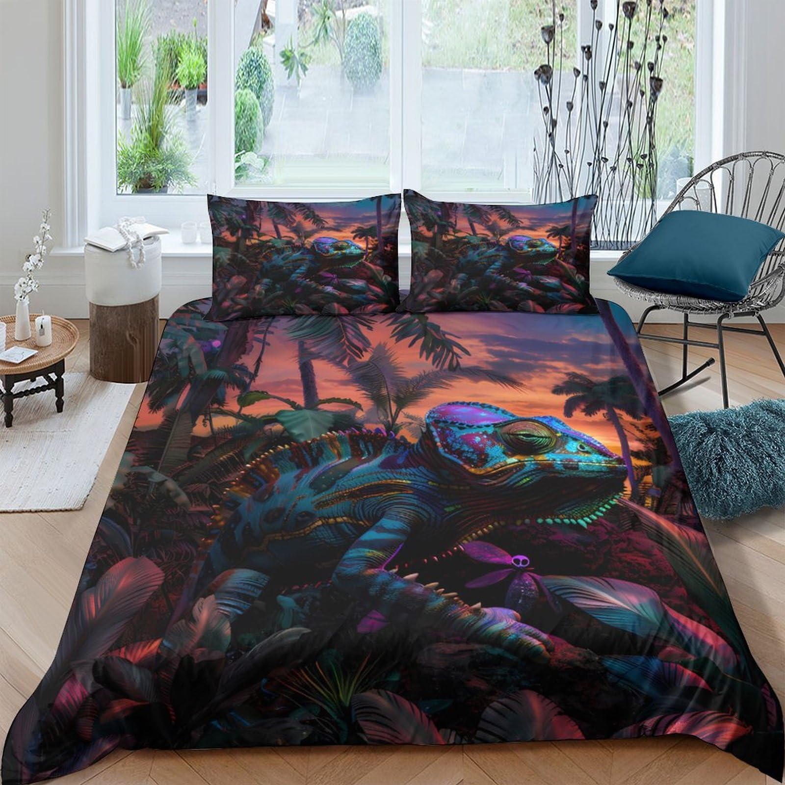 Ctjqhvkz Style-9 3D Printed Neon Astronaut Fitted Sheet Microfiber Soft Anti-Slip Cosmic Space Mattress Cover Bedroom Decor Single（135X200cm）