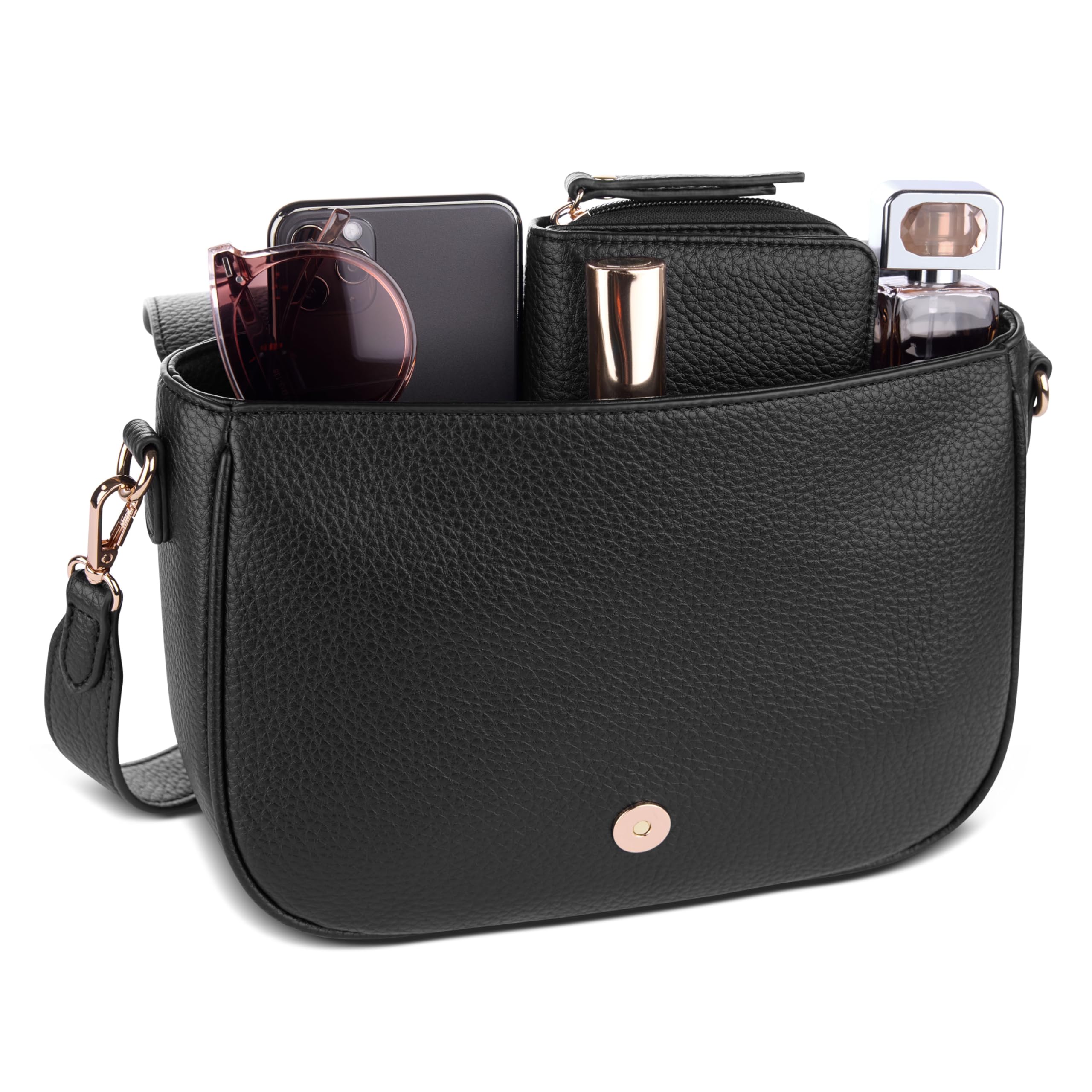 bugatti Elina Damen-Schultertasche aus Kunstleder, Handtasche in S oder M für Frauen