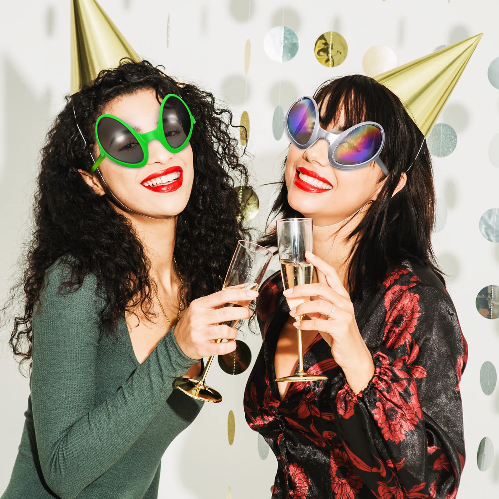 NUOBESTY 4 pezzi divertenti occhiali alieni occhiali da sole decorativi per feste di cosplay party favors carnevale