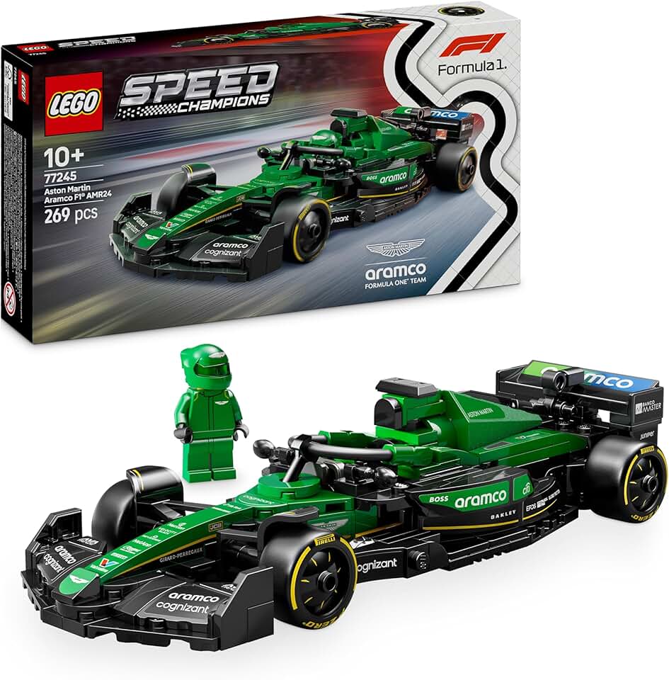 Speed Champions Aston Martin Aramco F1 AMR24 Race Car Toy wi