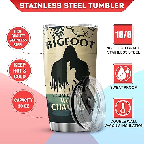 Miniatura 42 de Vaso de café personalizado con foto Bigfoot Sasquatchs, taza de viaje con tapa, nombre personalizado, regalos de cumpleaños para amigos, niños
