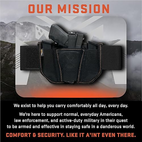 Miniatura 5 de VNSH Funda para pistola  Funda para pistola más cómoda para hombres y mujeres  Nueva funda para banda de vientre  Incluye bolsa doble integrada  Las