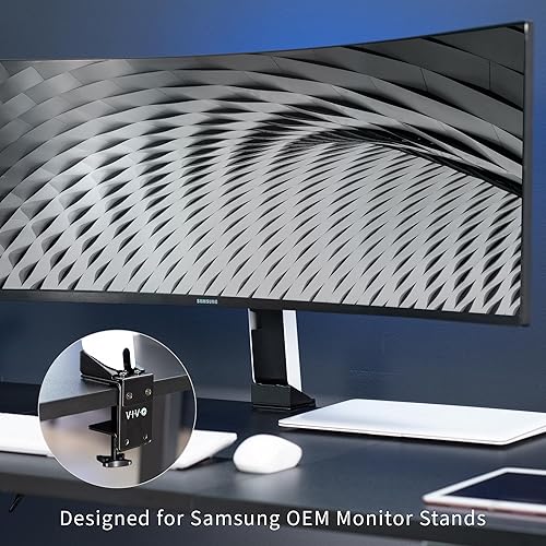 Miniatura 2 de VIVO Adaptador de abrazadera de escritorio diseñado para soportes de monitor OEM Samsung, soporta G7 y G9 de hasta 49 pulgadas, convertidor de