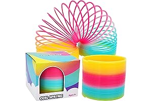 Dreidel Company 3" Inches Plastic Multicolor Coil Spring Slinky Goody Bag Filler Party Favor