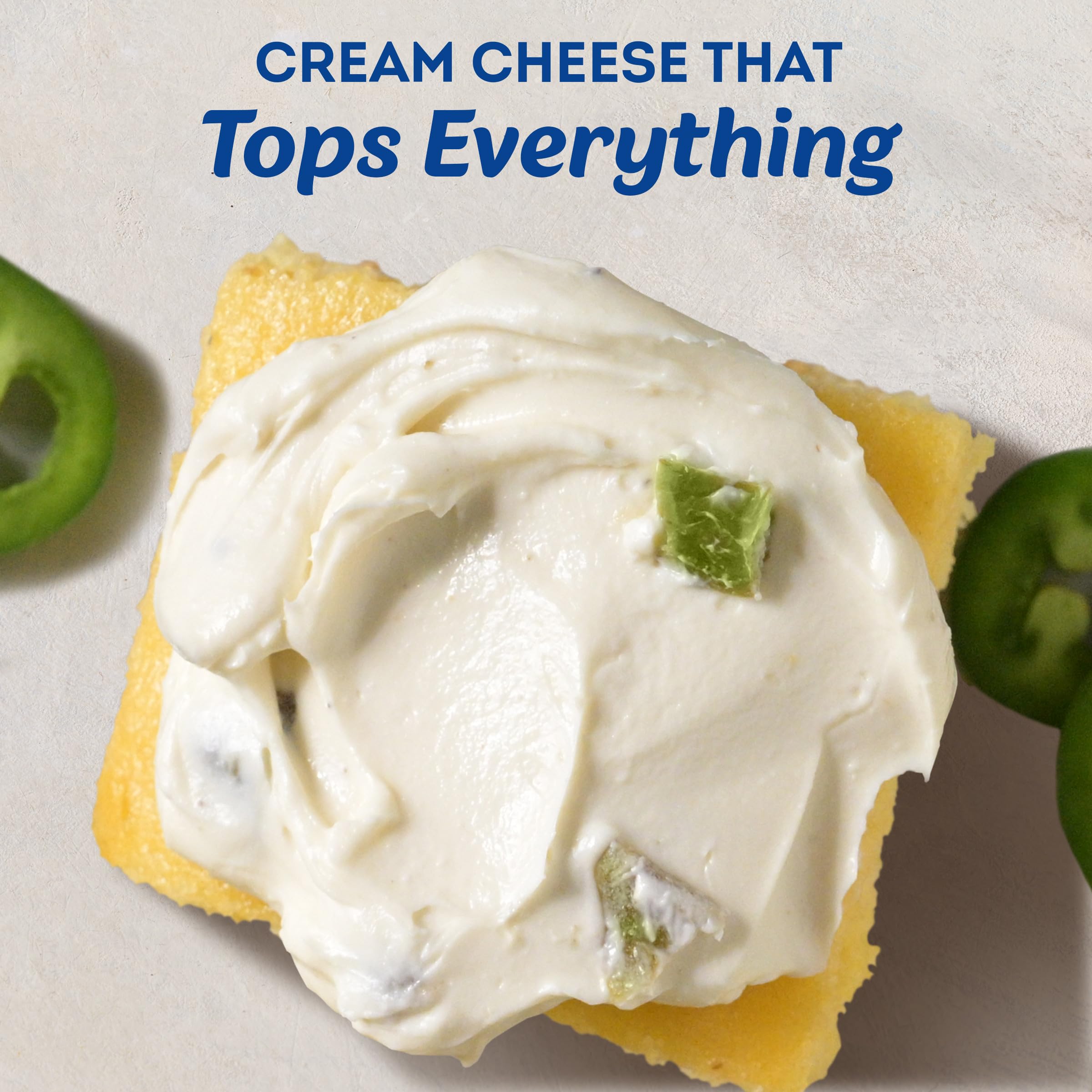 Philadelphia Flavored Cream Cheese Spread 1 Tub for Smooth Spreadable Mornings Spicy Jalapeno No Artificial Preservatives Flavors or — view 6