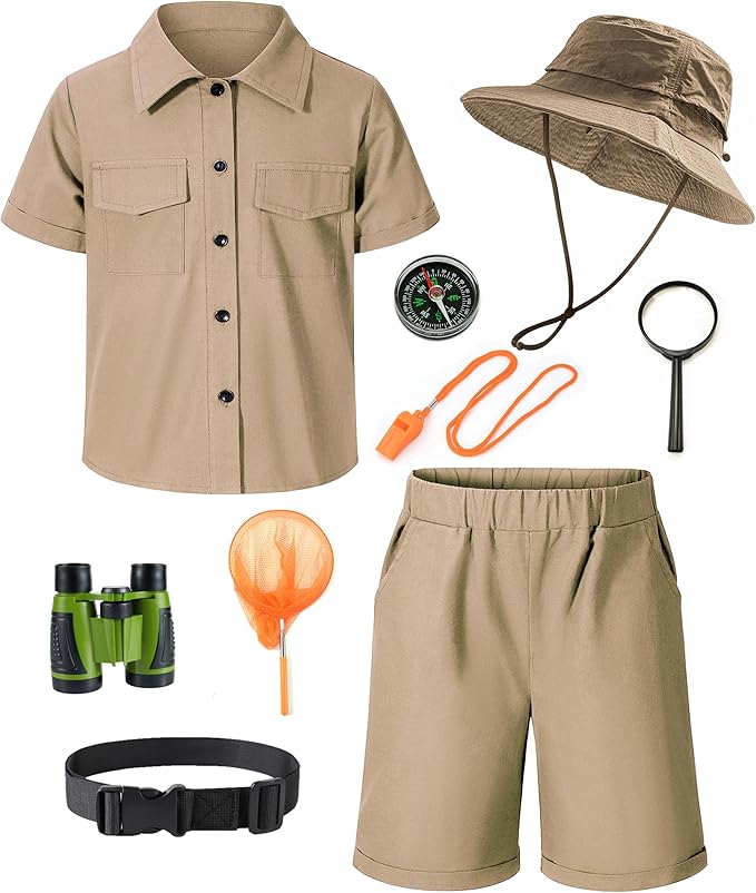 Disfraz de Explorador para Niños KAIPUTE Safari Aventura 6-7 Años miniatura 3