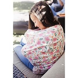 Baby Car Seat Cover Canopy and Nursing Cover Multi-Use Stretchy 5 in 1 Gift Siena by Copper Pearl