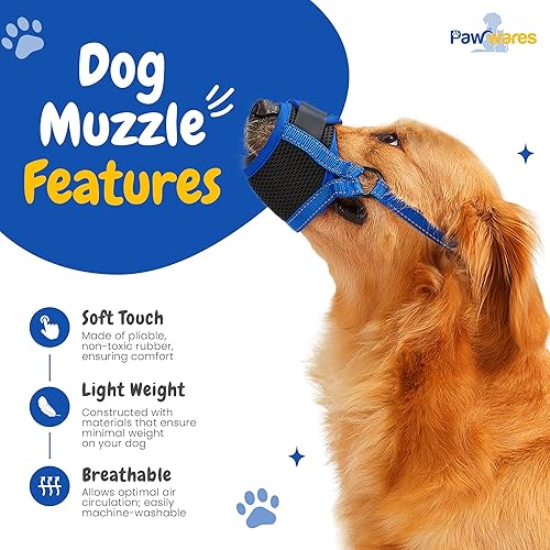 Miniatura 2 de Bozal para perro  Protector bucal de nailon suave antimordidas, bozal bebible para razas medianas y bozal para perros grandes, antimordeduras,