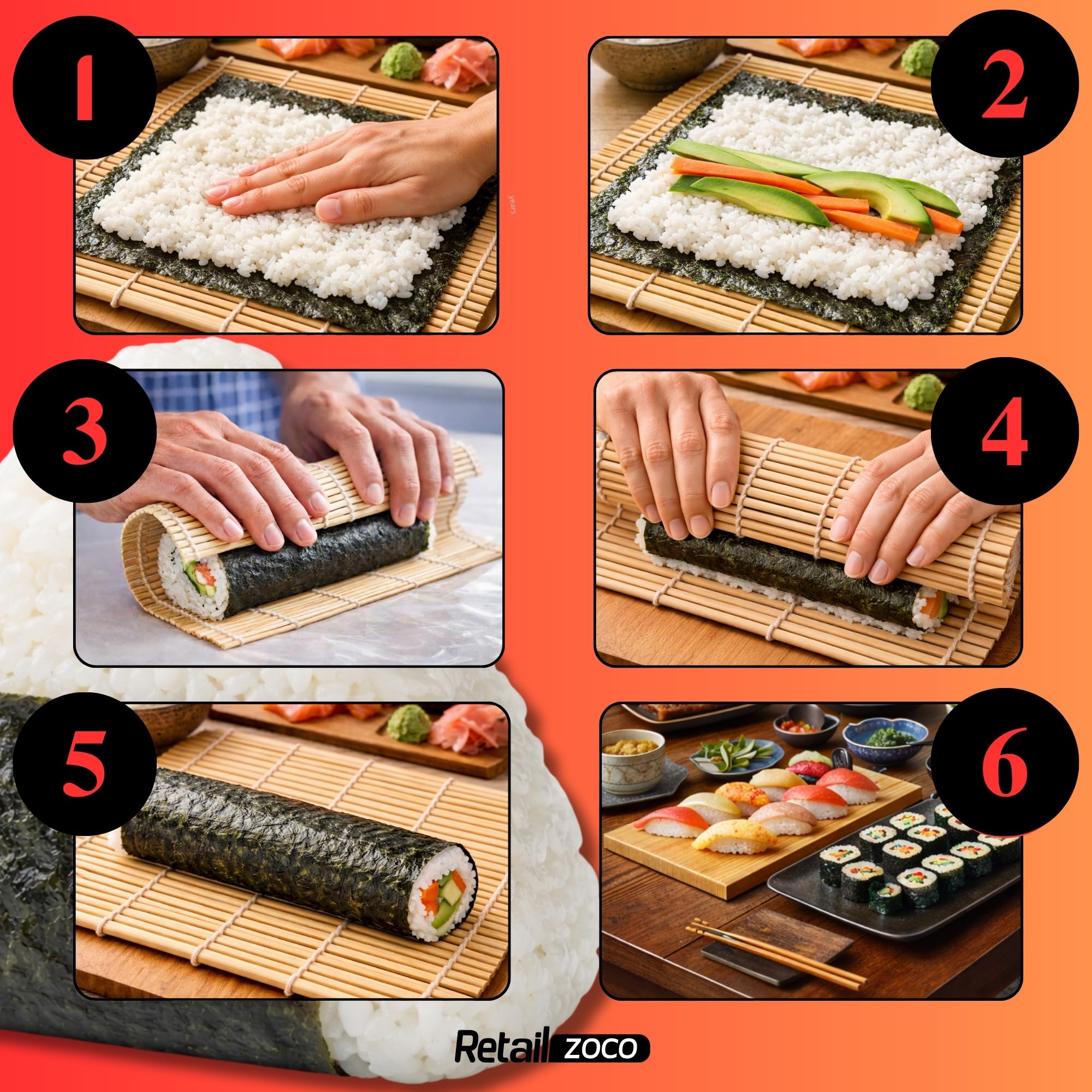 Alga Nori Yakinori, son ideales para enrollar el sushi, temaki y onigiri, Las hojas de alta calidad tienen un color vibrante y textura crujiente Grado Gold, Contiene 1 paquete de 10 hojas de 25 gr - imagen 6