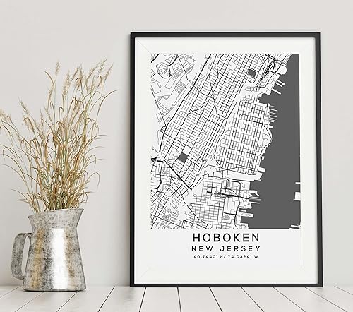 Miniatura 6 de Mapa de Hoboken, Nueva Jersey, Light 2 (18x24)