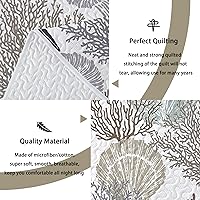 Vista 4 de Tritard Juego de edredón costero de 3 piezas tamaño King, edredones reversibles de microfibra con 2 fundas de almohada, ropa de cama suave y ligera