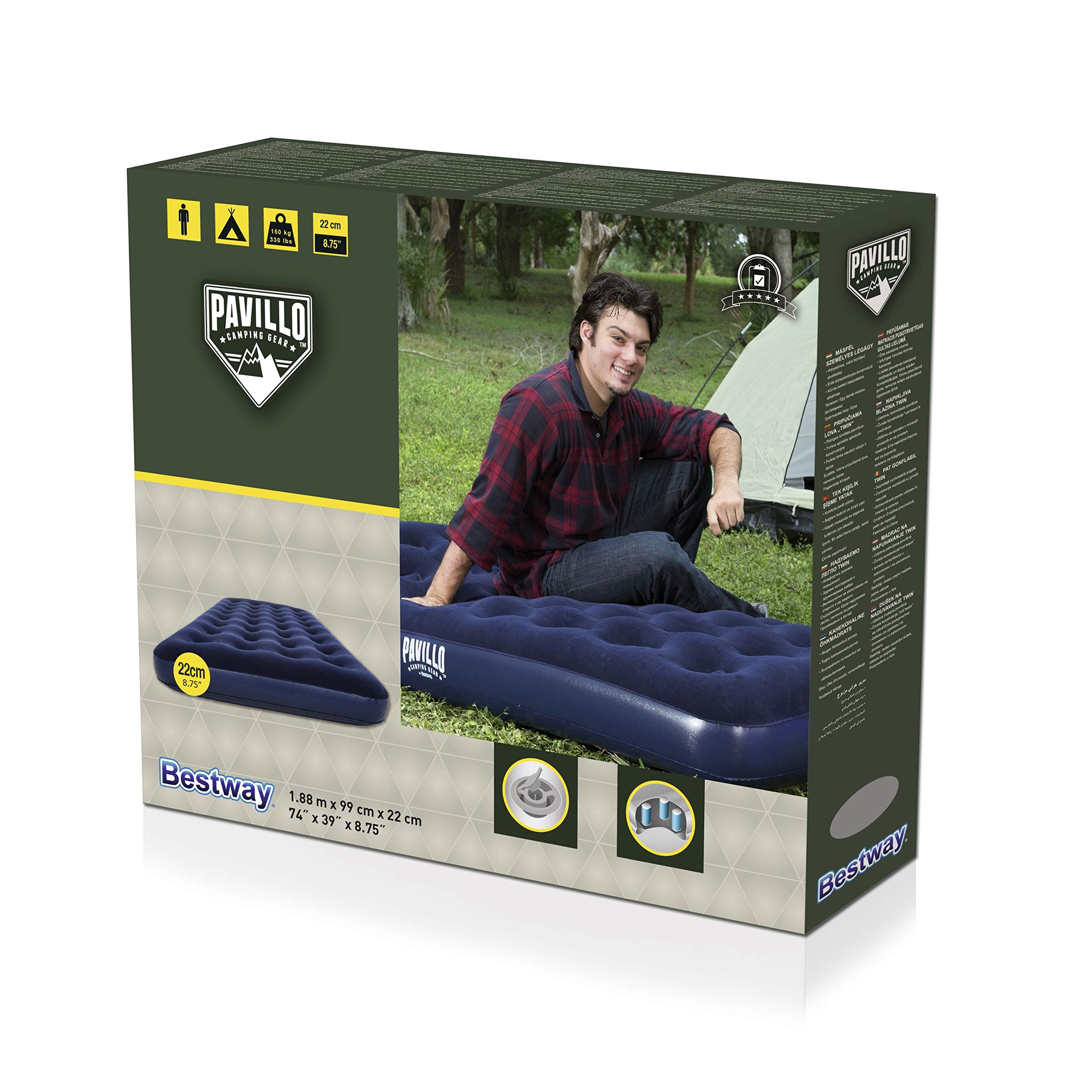 Andoutdoor Bestway Tek Kisilik Battal Boy Sisme Yatak 67001n Yatak Unisex Mavi Tek Beden Amazon Com Tr